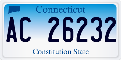CT license plate AC26232