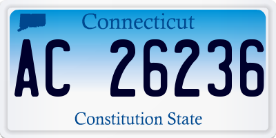 CT license plate AC26236