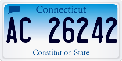 CT license plate AC26242