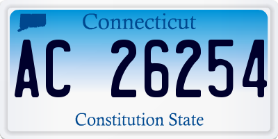 CT license plate AC26254
