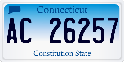 CT license plate AC26257