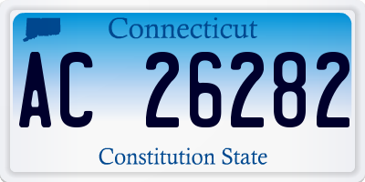 CT license plate AC26282