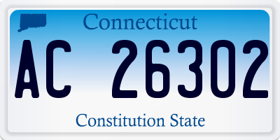 CT license plate AC26302