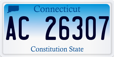 CT license plate AC26307