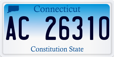 CT license plate AC26310