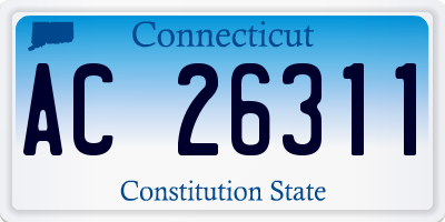 CT license plate AC26311