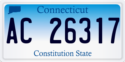 CT license plate AC26317