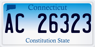 CT license plate AC26323