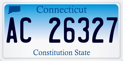 CT license plate AC26327