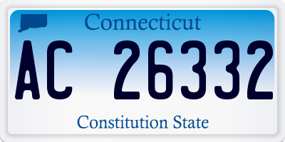 CT license plate AC26332