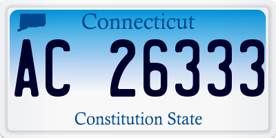 CT license plate AC26333