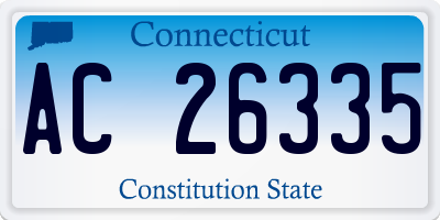 CT license plate AC26335