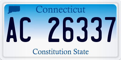 CT license plate AC26337