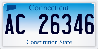 CT license plate AC26346
