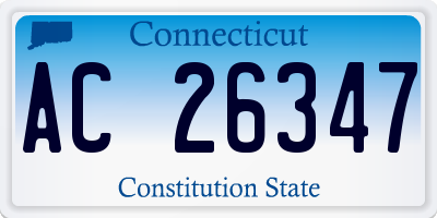 CT license plate AC26347