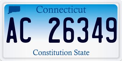 CT license plate AC26349