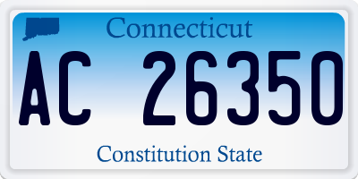 CT license plate AC26350