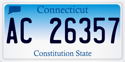 CT license plate AC26357