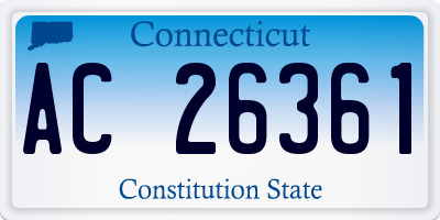 CT license plate AC26361