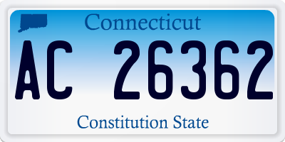 CT license plate AC26362