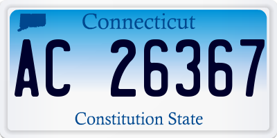 CT license plate AC26367