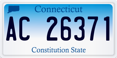 CT license plate AC26371