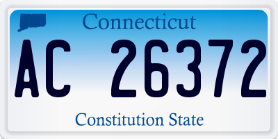 CT license plate AC26372