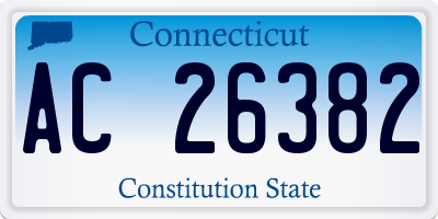 CT license plate AC26382