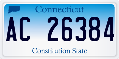 CT license plate AC26384