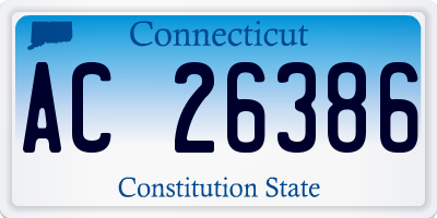 CT license plate AC26386