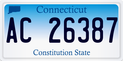 CT license plate AC26387