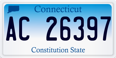 CT license plate AC26397