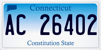 CT license plate AC26402