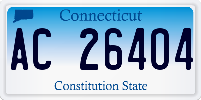 CT license plate AC26404