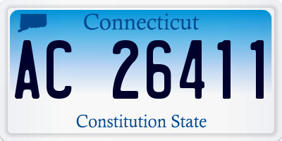 CT license plate AC26411