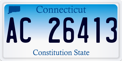 CT license plate AC26413