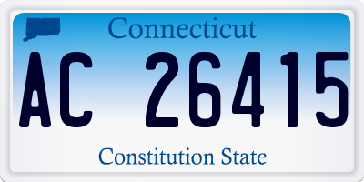 CT license plate AC26415