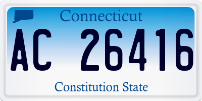 CT license plate AC26416