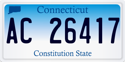 CT license plate AC26417