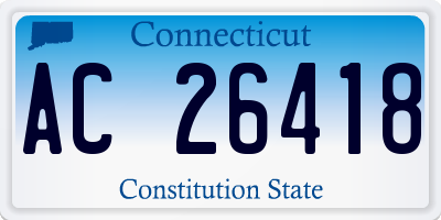 CT license plate AC26418