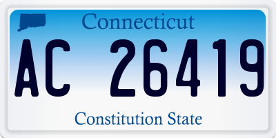 CT license plate AC26419
