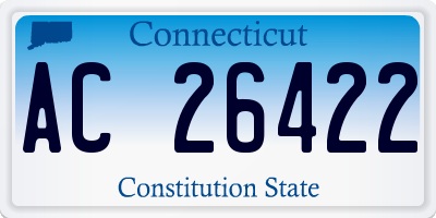 CT license plate AC26422