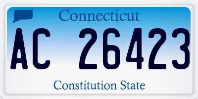 CT license plate AC26423