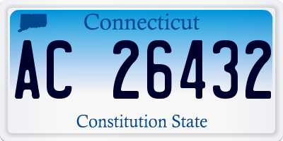 CT license plate AC26432