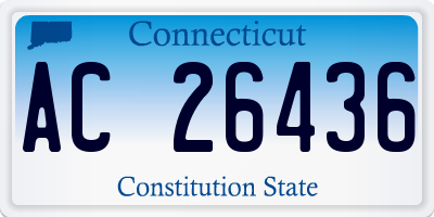 CT license plate AC26436