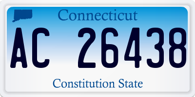 CT license plate AC26438