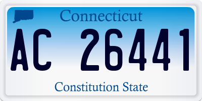 CT license plate AC26441