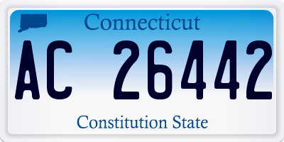 CT license plate AC26442