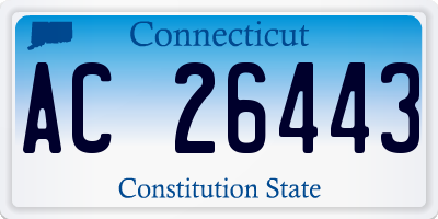 CT license plate AC26443