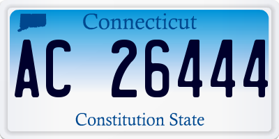 CT license plate AC26444